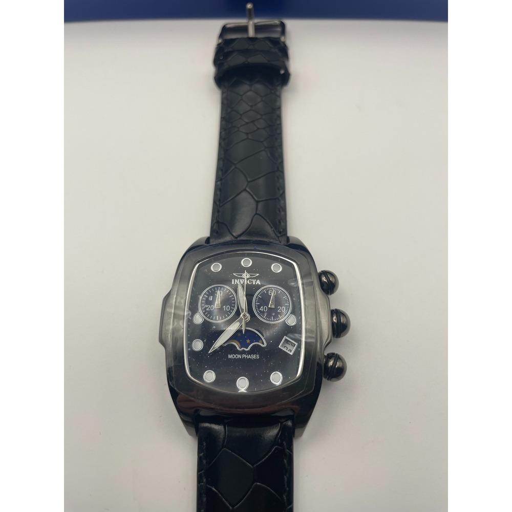 Invicta Lupah Special Edition 21461 Moon Phase Chronograph Watch Set 5 Straps